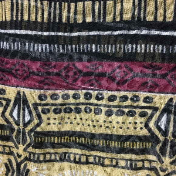 CAPELLI Scarf Infinity Aztec Southwestern Boho Sheer Lightweight Mudcloth Style - Picture 9 of 10